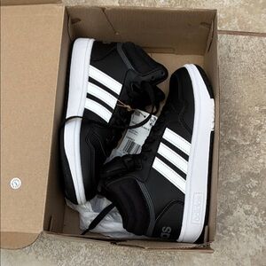 Adidas Hoops 3.0 Mid Black and White Sneakers